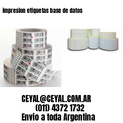 impresion etiquetas base de datos