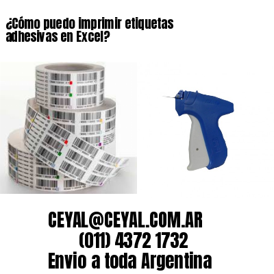 ¿Cómo puedo imprimir etiquetas adhesivas en Excel?