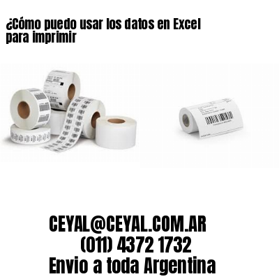 ¿Cómo puedo usar los datos en Excel para imprimir