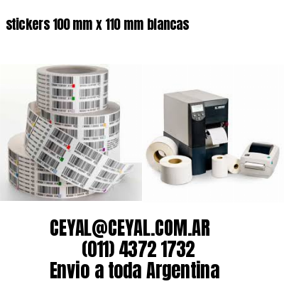 stickers 100 mm x 110 mm	blancas
