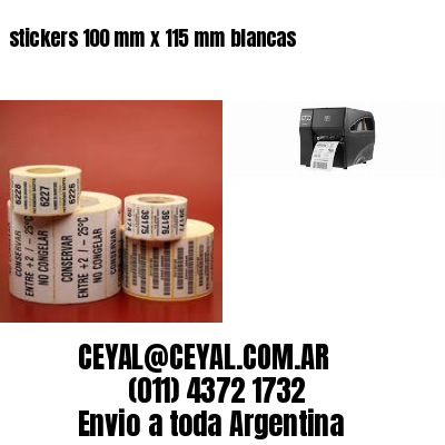 stickers 100 mm x 115 mm	blancas