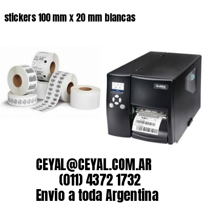 stickers 100 mm x 20 mm	blancas