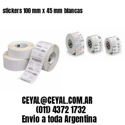 stickers 100 mm x 45 mm	blancas