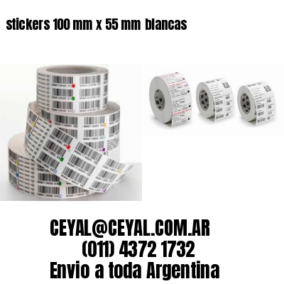 stickers 100 mm x 55 mm	blancas