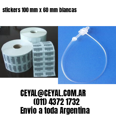 stickers 100 mm x 60 mm	blancas