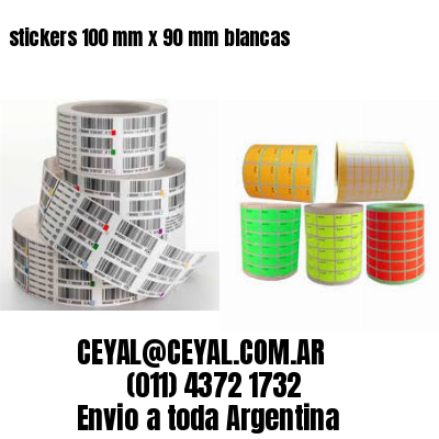 stickers 100 mm x 90 mm	blancas