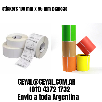stickers 100 mm x 95 mm	blancas