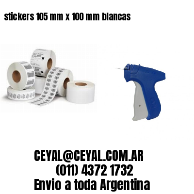 stickers 105 mm x 100 mm	blancas