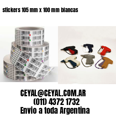 stickers 105 mm x 100 mm	blancas