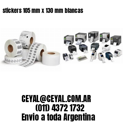 stickers 105 mm x 130 mm	blancas