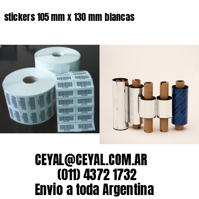 stickers 105 mm x 130 mm	blancas