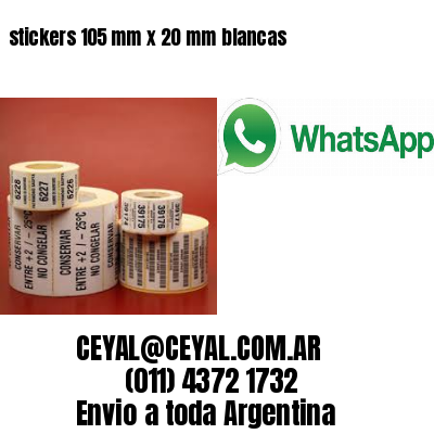 stickers 105 mm x 20 mm	blancas