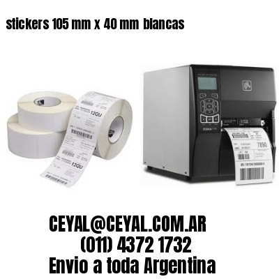 stickers 105 mm x 40 mm	blancas