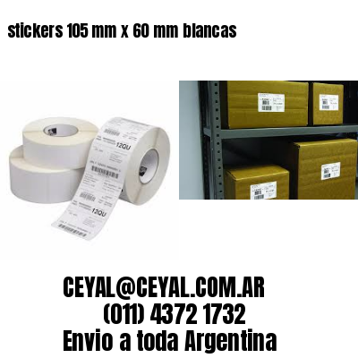 stickers 105 mm x 60 mm	blancas