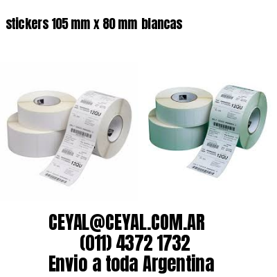 stickers 105 mm x 80 mm	blancas
