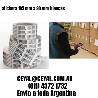 stickers 105 mm x 90 mm	blancas