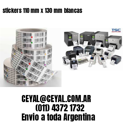 stickers 110 mm x 130 mm	blancas
