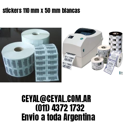 stickers 110 mm x 50 mm	blancas