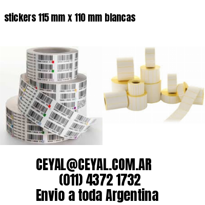 stickers 115 mm x 110 mm	blancas