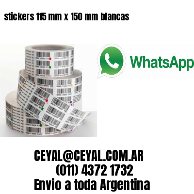 stickers 115 mm x 150 mm	blancas