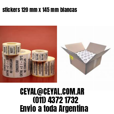 stickers 120 mm x 145 mm	blancas