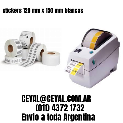 stickers 120 mm x 150 mm	blancas