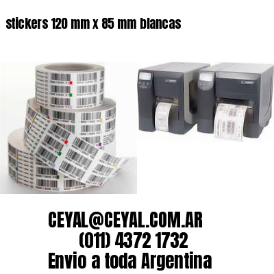 stickers 120 mm x 85 mm	blancas