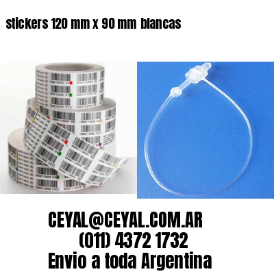 stickers 120 mm x 90 mm	blancas