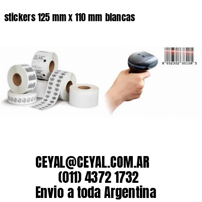 stickers 125 mm x 110 mm	blancas