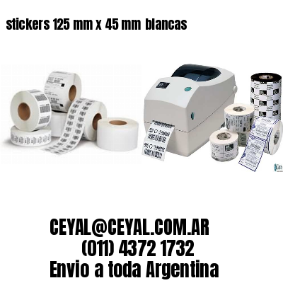 stickers 125 mm x 45 mm	blancas