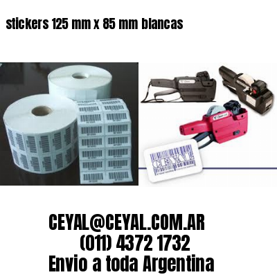stickers 125 mm x 85 mm	blancas