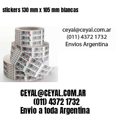 stickers 130 mm x 105 mm	blancas
