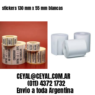 stickers 130 mm x 55 mm	blancas