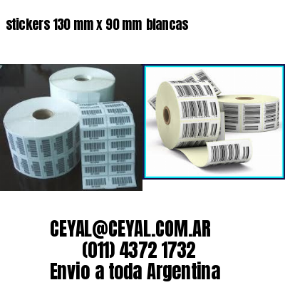 stickers 130 mm x 90 mm	blancas