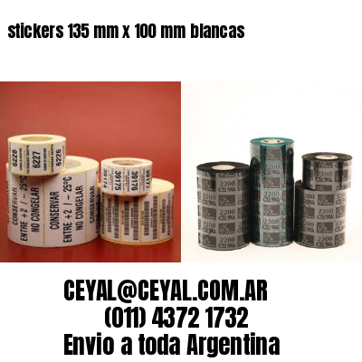 stickers 135 mm x 100 mm	blancas