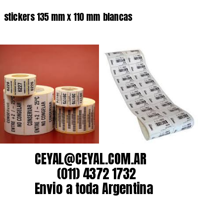 stickers 135 mm x 110 mm	blancas