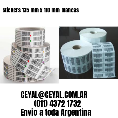 stickers 135 mm x 110 mm	blancas