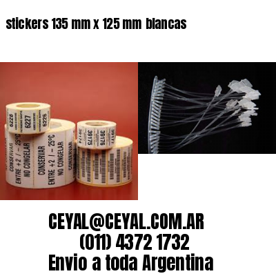 stickers 135 mm x 125 mm	blancas