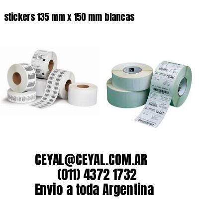 stickers 135 mm x 150 mm	blancas