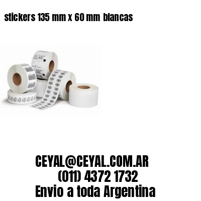 stickers 135 mm x 60 mm	blancas