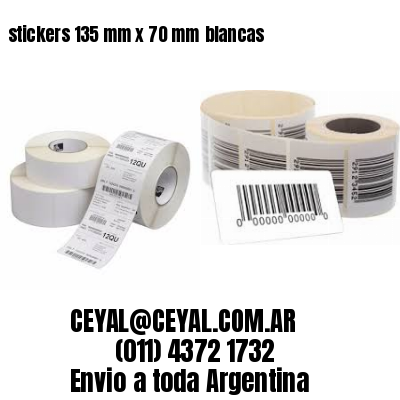 stickers 135 mm x 70 mm	blancas