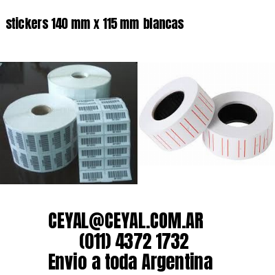stickers 140 mm x 115 mm	blancas