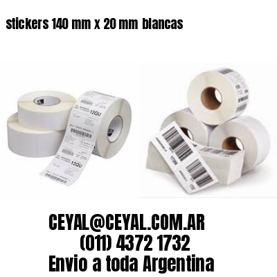 stickers 140 mm x 20 mm	blancas