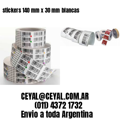 stickers 140 mm x 30 mm	blancas