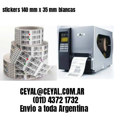 stickers 140 mm x 35 mm	blancas