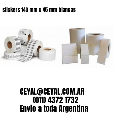 stickers 140 mm x 45 mm	blancas