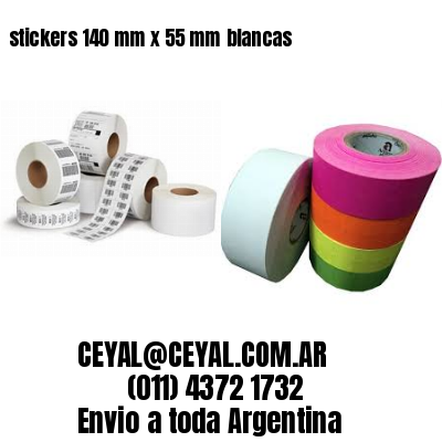stickers 140 mm x 55 mm	blancas