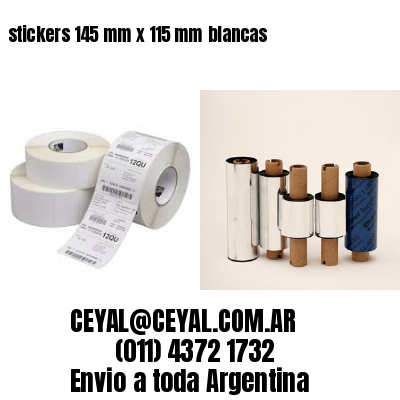 stickers 145 mm x 115 mm	blancas