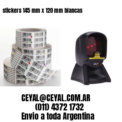 stickers 145 mm x 120 mm	blancas