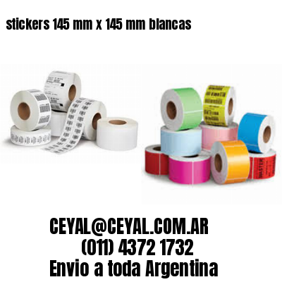 stickers 145 mm x 145 mm	blancas